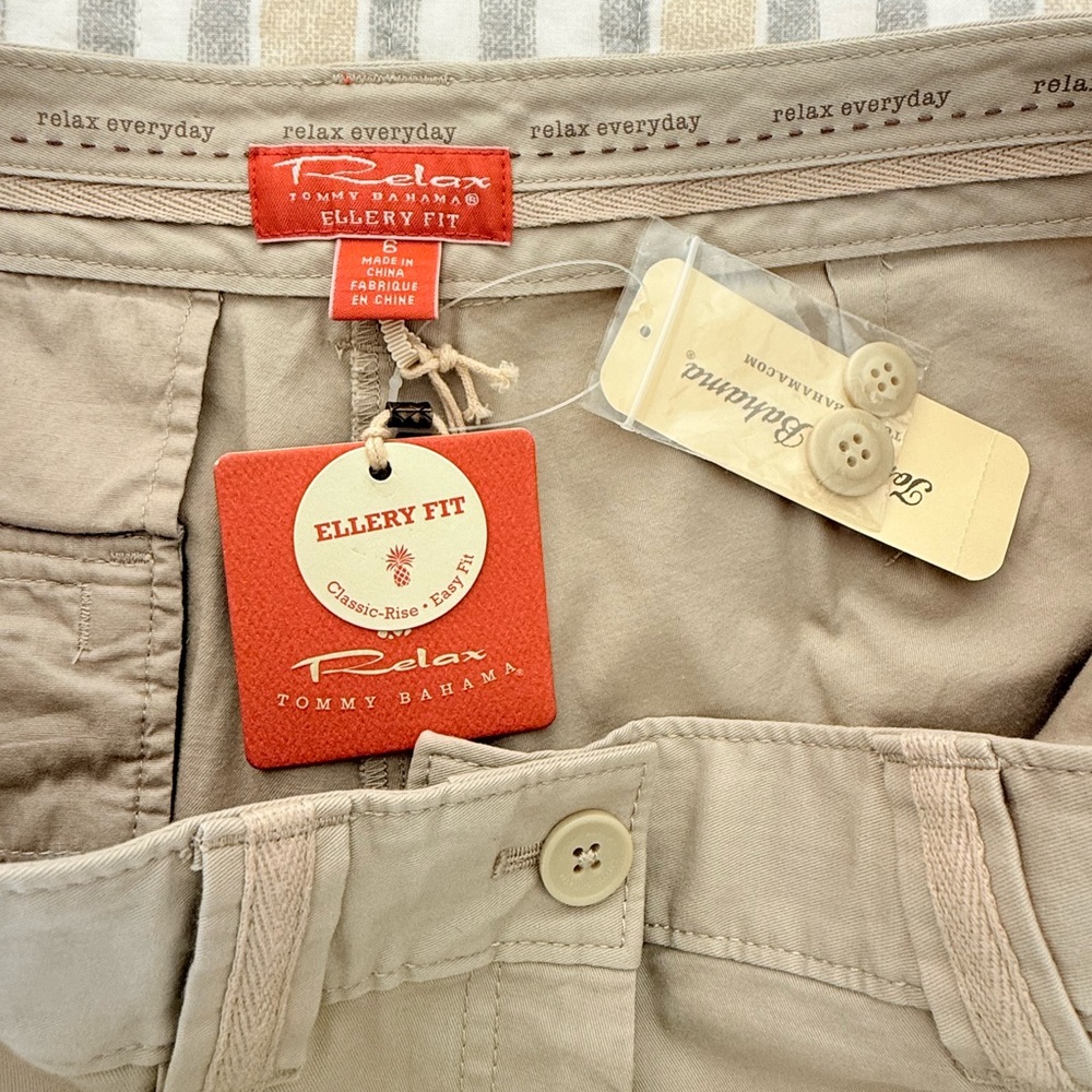 Tommy Bahama Relax Everyday Sz 6 Ellery Fit Khaki Shorts $88 Womens L9 - Picture 9 of 11